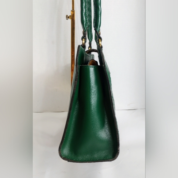 NWT Patricia Nash Tooled Leather Rienzo Satchel Shoulder Bag, Soft Green - Picture 7 of 15